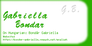 gabriella bondar business card