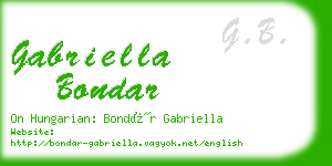 gabriella bondar business card